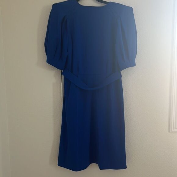 NWT Calvin Klein Puff Sleeve Waist Tie Dress - Picture 6 of 6